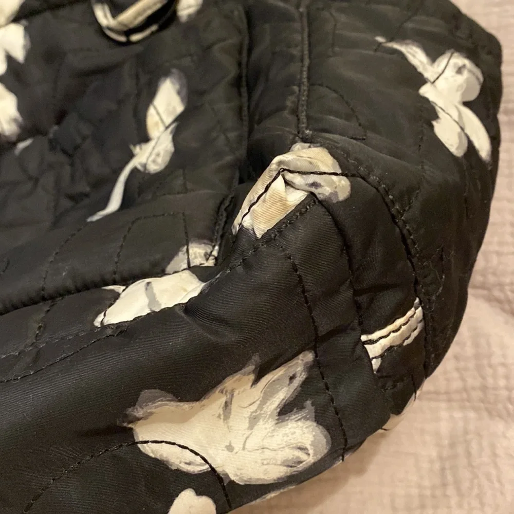 Marc by Marc Jacobs Pretty Nylon Painted Flower Diaper Bag Black - White…